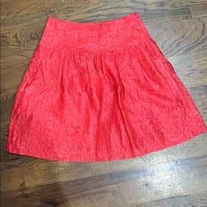 BCBGMAXAZRIA pink floral foil skirt SZ 0